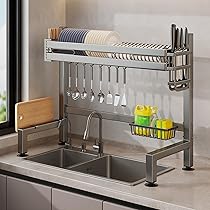 Amazon｜水切りラックシンク上 水切りラック 食器 水切りかご
